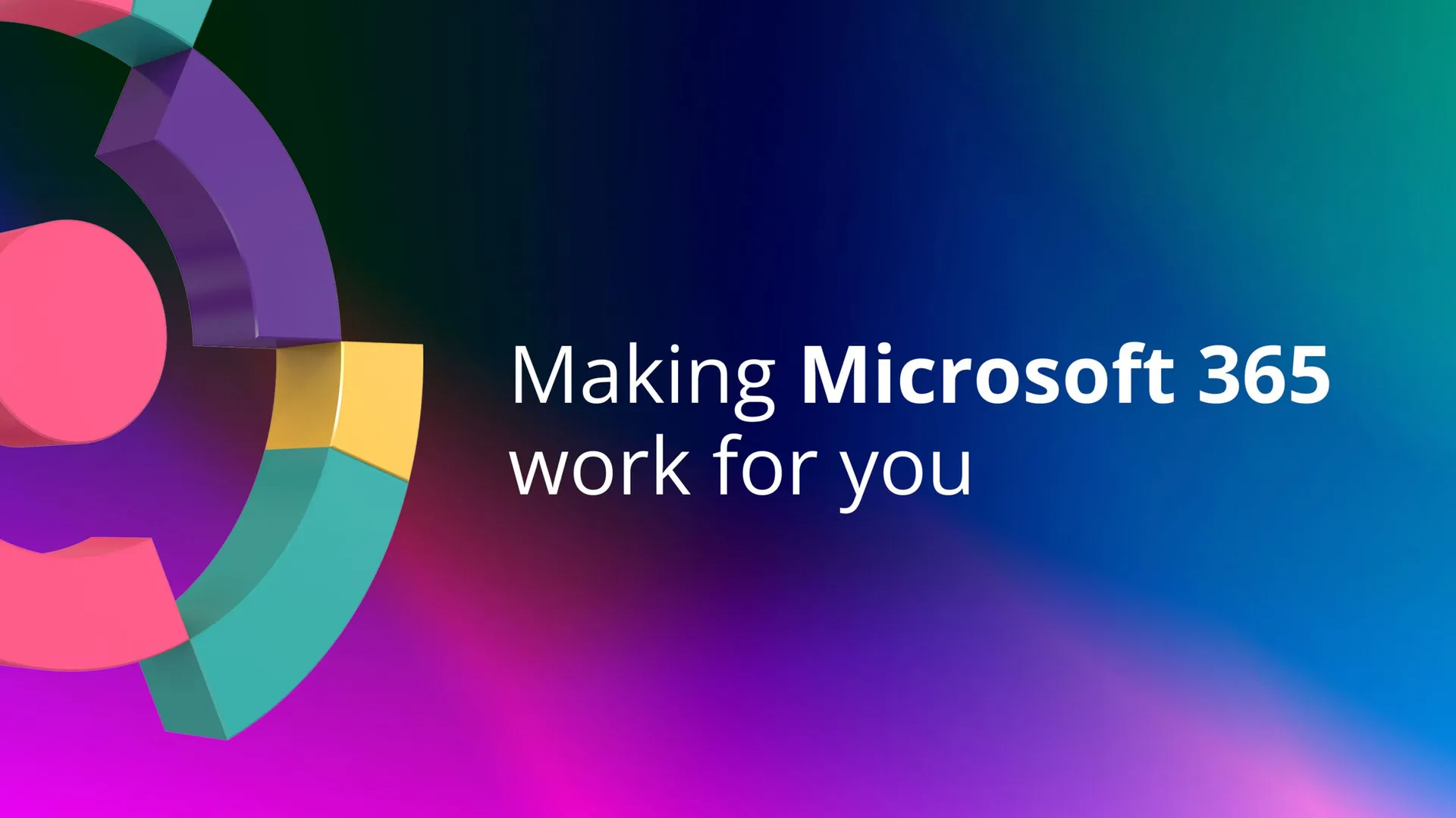 Red Manta banner: Making Microsoft 365 work for you, with a colourful 3D ring