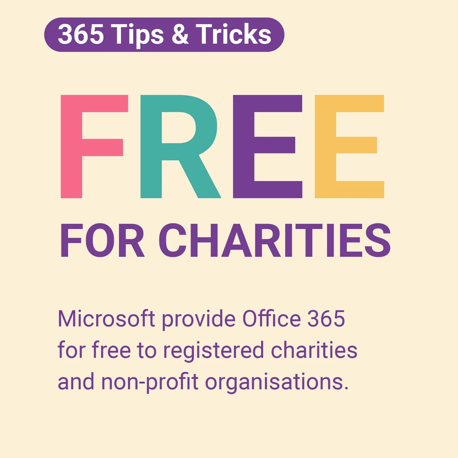 Red Manta social post: 365 Tips and Tricks, free for charities