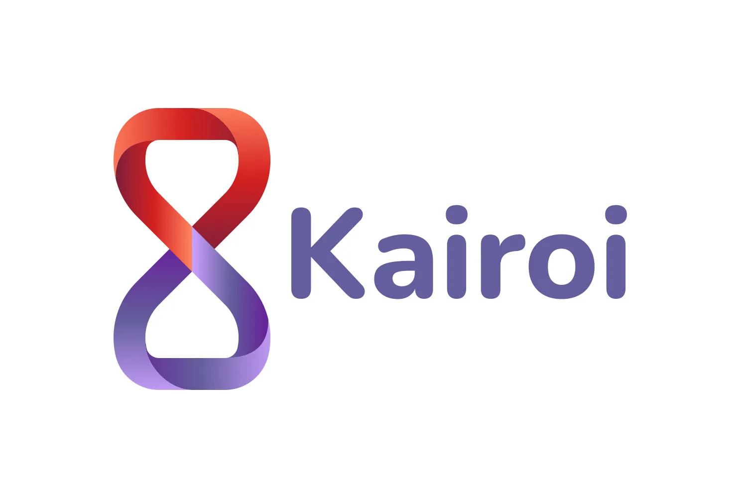 Kairoi logo concept with a red and purple figure-of-eight